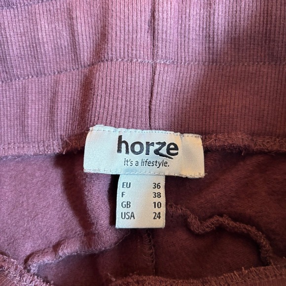 Horze Womens Equestrian Riding Pants Tights Burgundy Diamond Knee Patch Size 24 - Picture 4 of 10